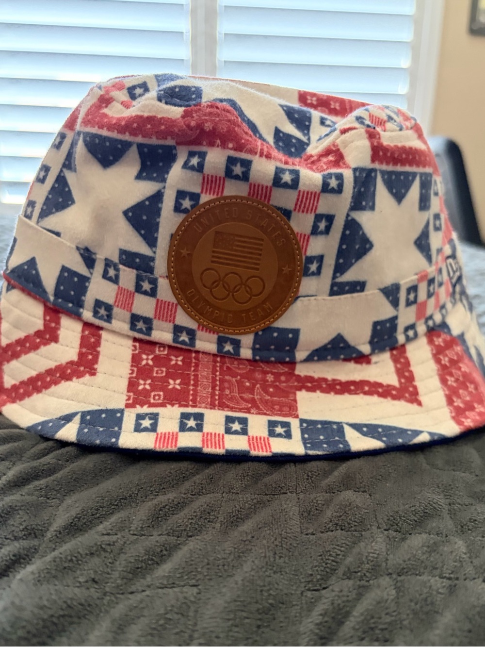 New Era Kids Red, White & Blue Star Patch Bucket Hat